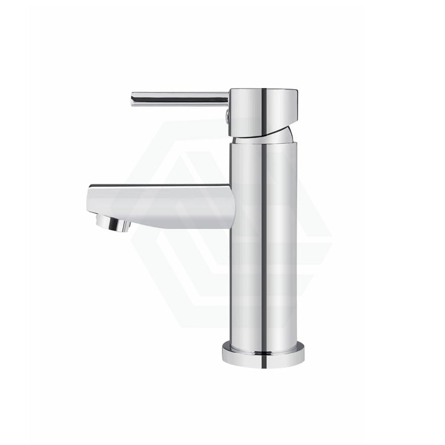 Meir Round Short Basin Mixer Polished Chrome Mixers