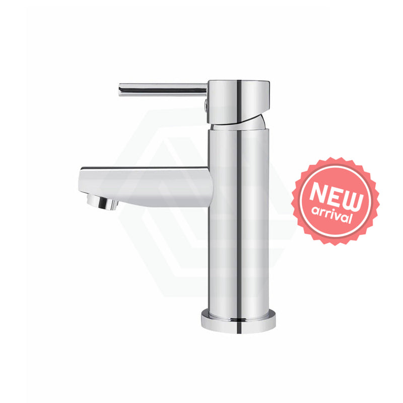 Meir Round Short Basin Mixer Polished Chrome Mixers