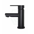 Meir Round Paddle Short Basin Mixer Matt Black Mixers