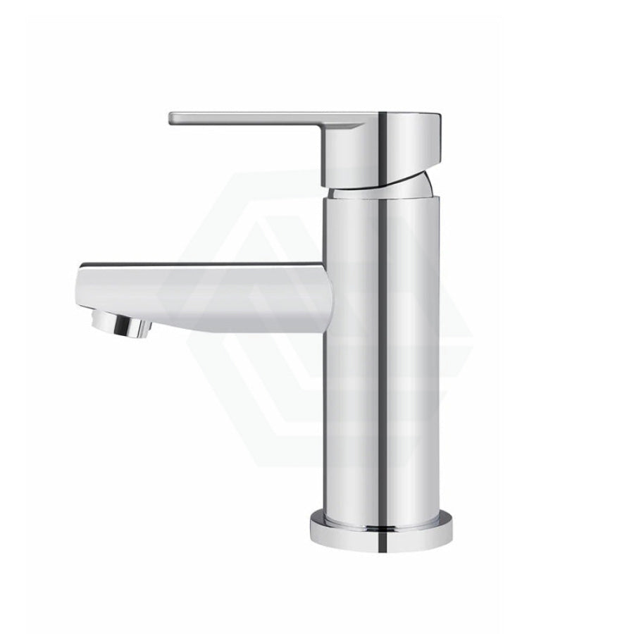 Meir Round Paddle Short Basin Mixer Polished Chrome Mixers