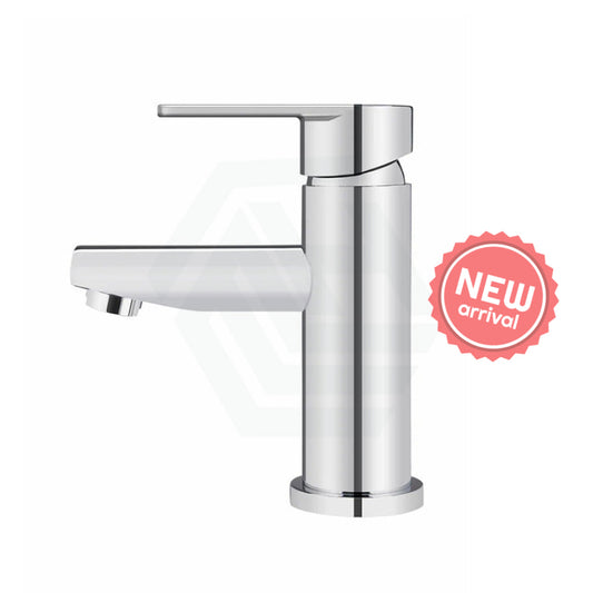 Meir Round Paddle Short Basin Mixer Polished Chrome Mixers