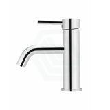 Meir Polished Chrome Round Curved Basin Mixer Solid Brass Short Mixers