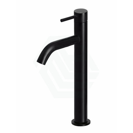 Meir Piccola Matt Black Tall Basin Mixer Tap With 130Mm Spout Solid Brass Mixers