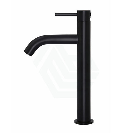 Meir Piccola Matt Black Tall Basin Mixer Tap With 130Mm Spout Solid Brass Mixers