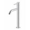 Meir Piccola Polished Chrome Tall Basin Mixer Tap With 130mm Spout Solid Brass