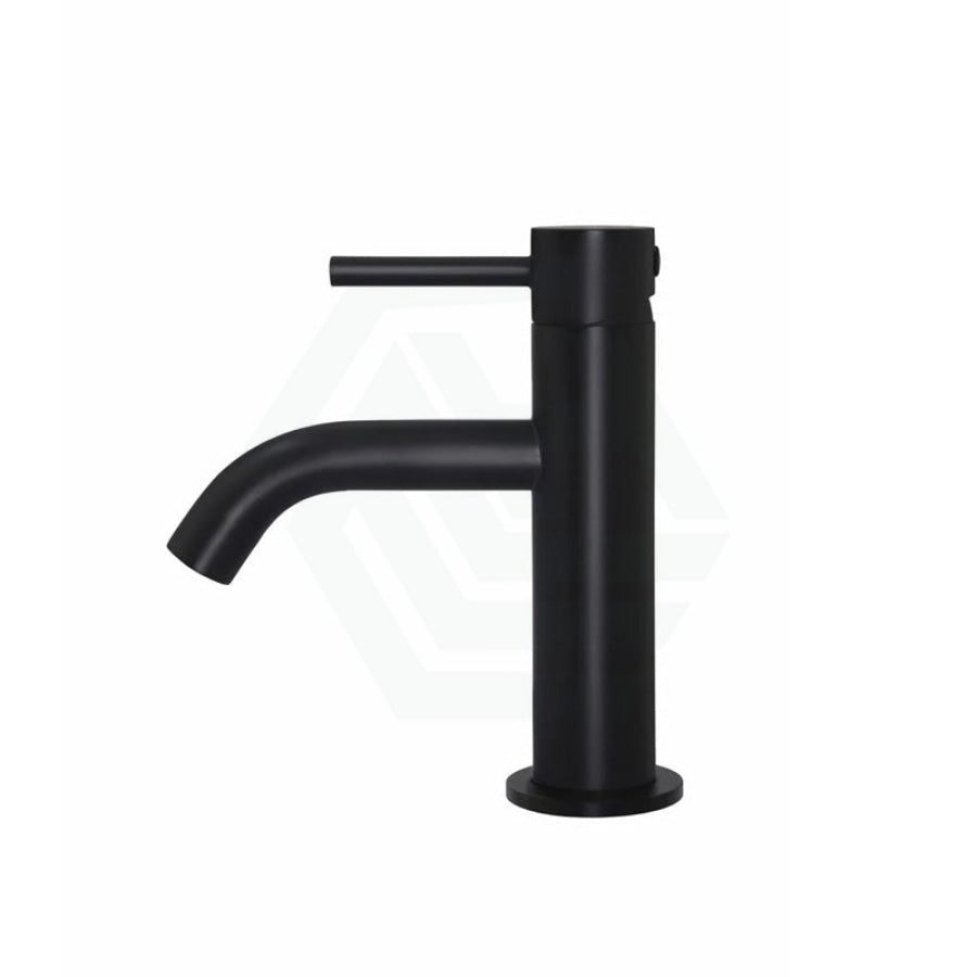 Meir Piccola Matt Black Short Basin Mixer Tap Solid Brass Mixers