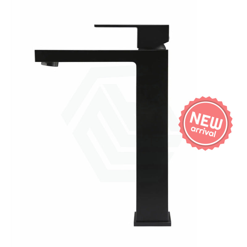 Meir Square Tall Basin Mixer Matt Black Mixers