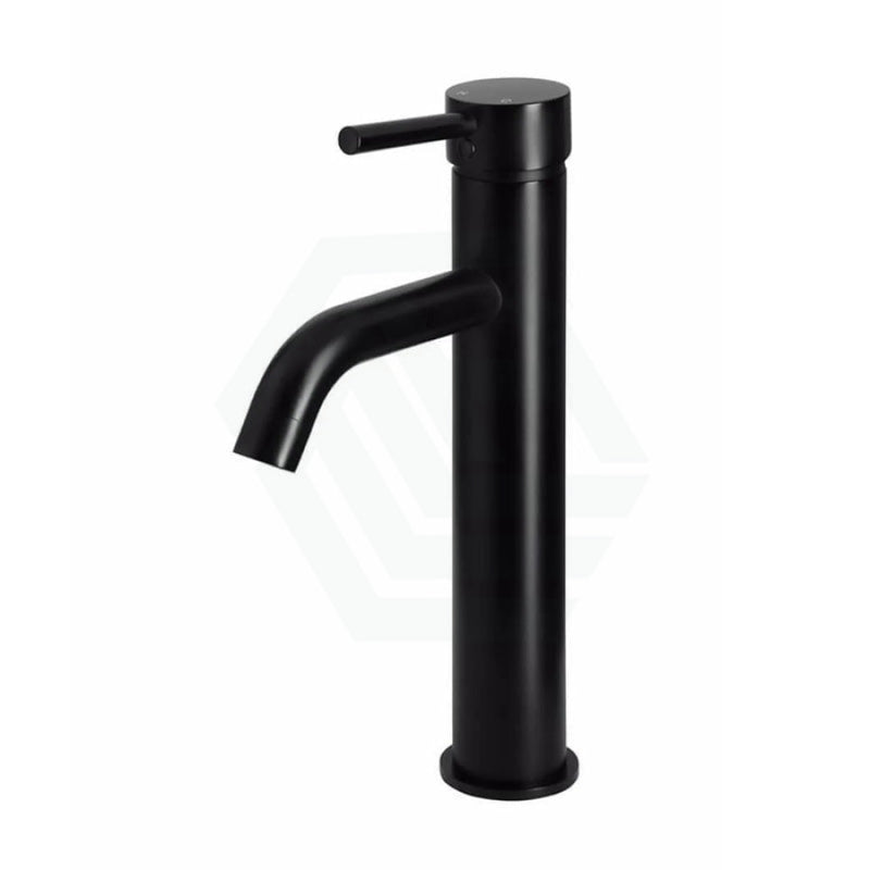 Meir Round Pin Curved Tall Basin Mixer Multi-Colour Matt Black Mixers