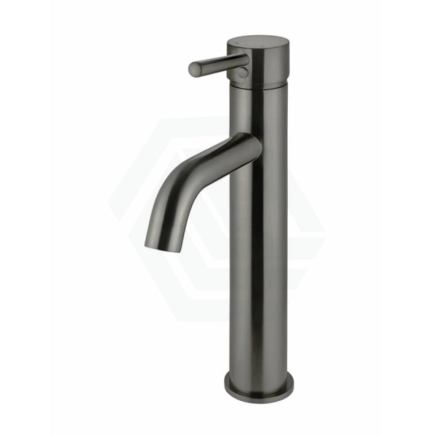 Meir Round Pin Curved Tall Basin Mixer Multi-Colour Shadow Gunmetal Mixers