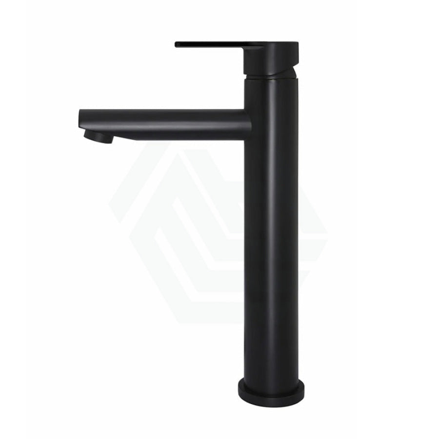 Meir Round Paddle Tall Basin Mixer Multi-Colour Matt Black Mixers