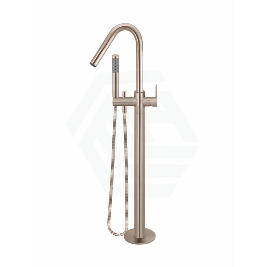 Meir Round Paddle Freestanding Bath Spout And Hand Shower Multi-Colour Champagne Floor Mounted