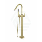 Meir Round Paddle Freestanding Bath Spout And Hand Shower Multi-Colour Tiger Bronze Floor Mounted