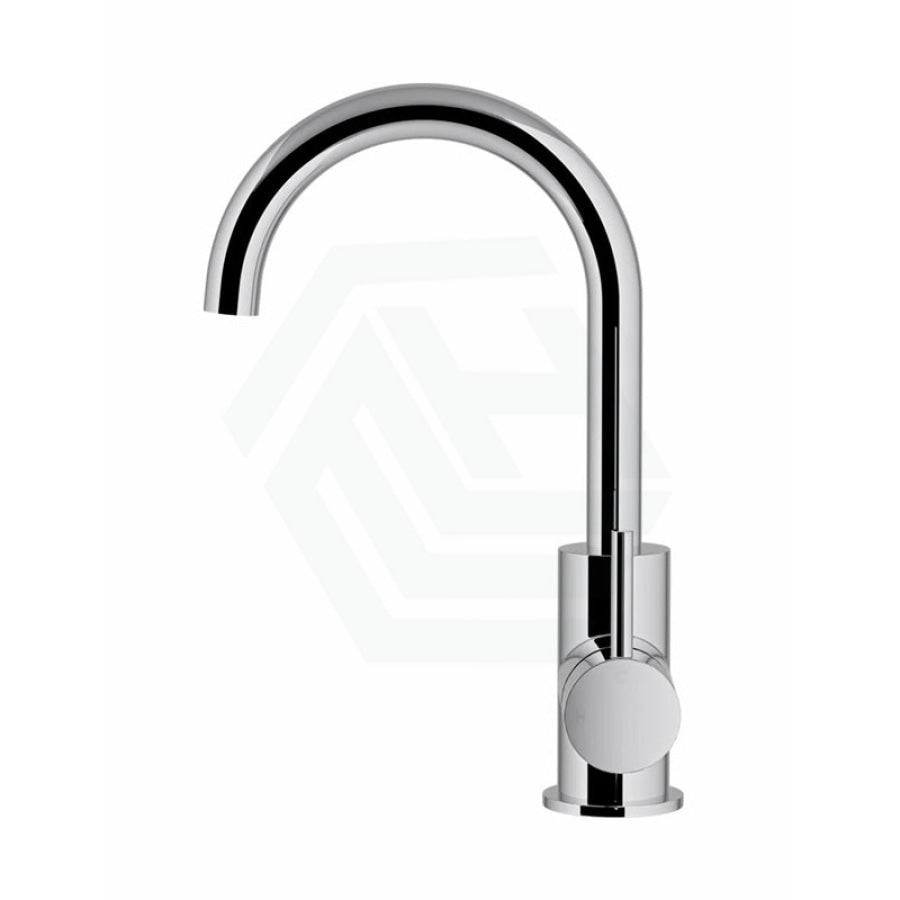 Meir Round Gooseneck Basin Mixer With Cold Start Variant Colour Available Tall Mixers