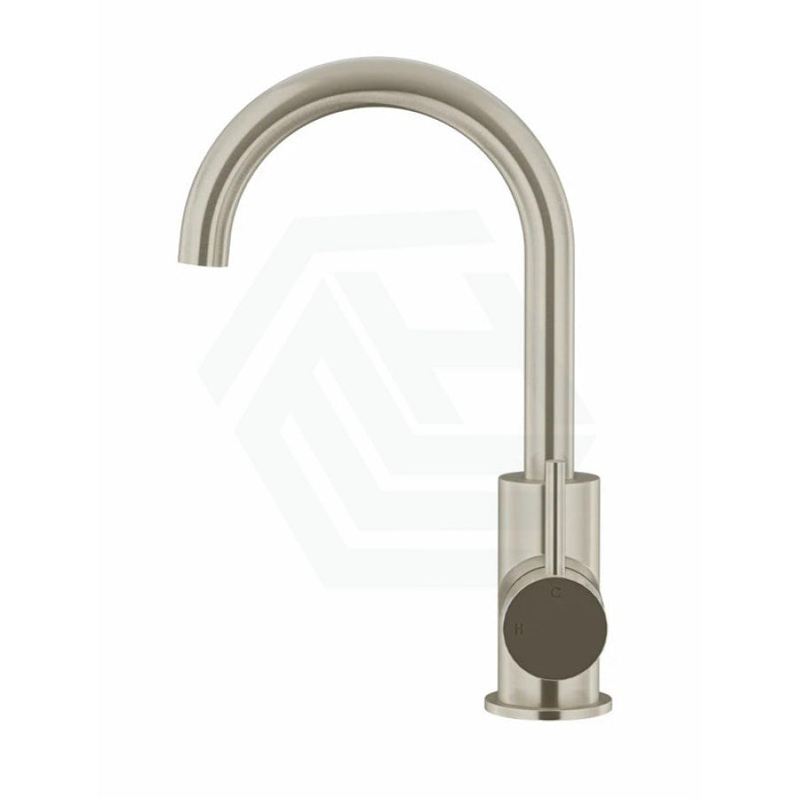 Meir Round Gooseneck Basin Mixer With Cold Start Variant Colour Available Tall Mixers