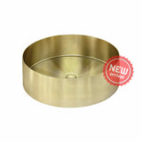 380x380x110mm Meir Lavello Round Bathroom Stainless Steel Above Counter Basin Variant Colour Available