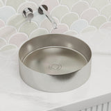 380x380x110mm Meir Lavello Round Bathroom Stainless Steel Above Counter Basin Variant Colour Available