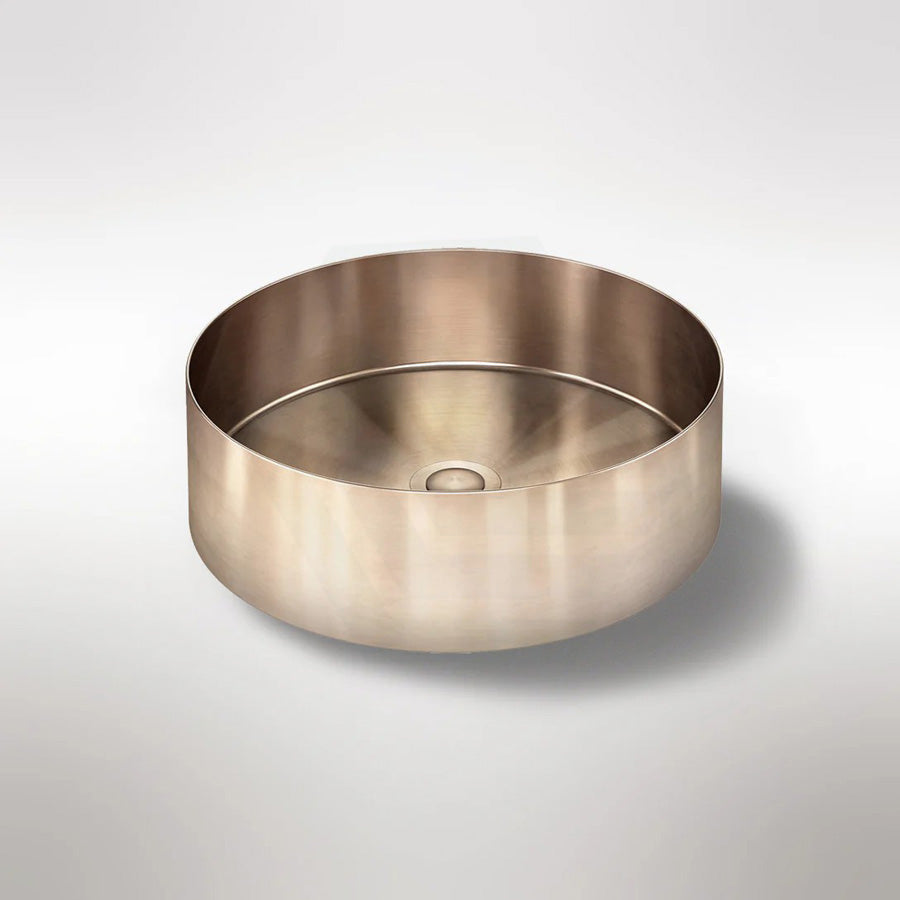 380x380x110mm Meir Lavello Round Bathroom Stainless Steel Above Counter Basin Variant Colour Available