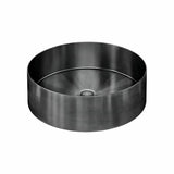 380x380x110mm Meir Lavello Round Bathroom Stainless Steel Above Counter Basin Variant Colour Available