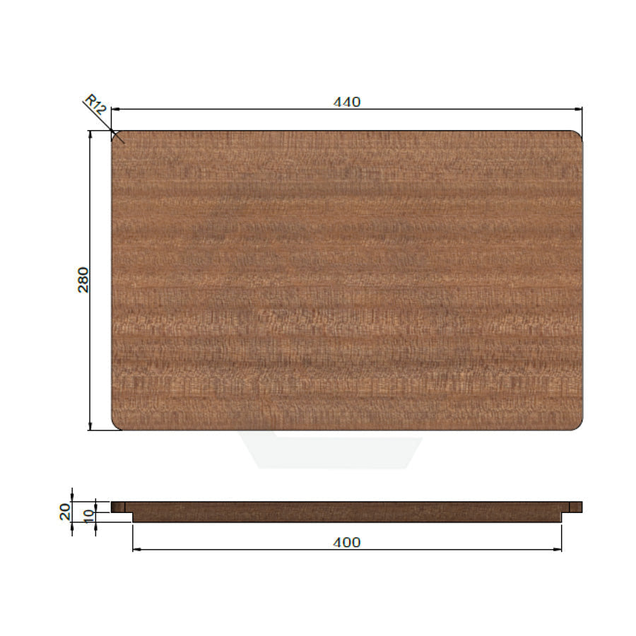 280x440mm Meir Lavello Rectangle Wood Chopping Board