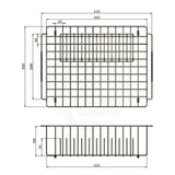 440x320x120mm Meir Lavello Stainless Steel Dish Rack for Kitchen Sink Variant Colour Available