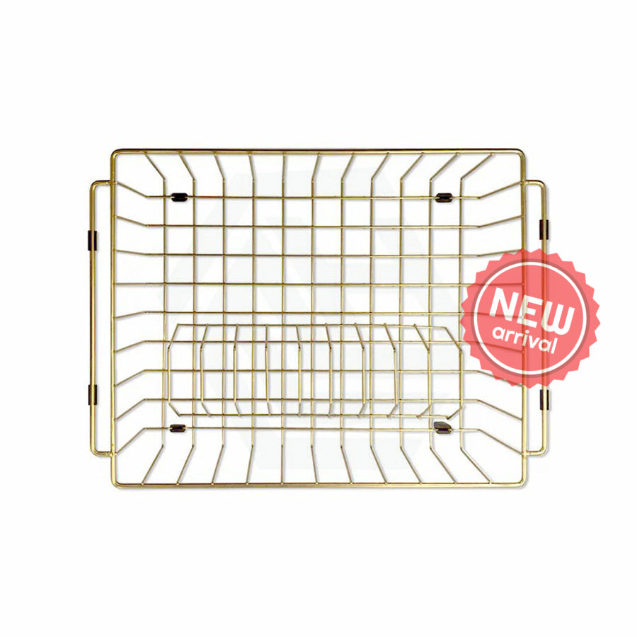 440x320x120mm Meir Lavello Stainless Steel Dish Rack for Kitchen Sink Variant Colour Available