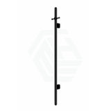 Meir 1000Mm Round Vertical Single Heated Towel Rail Variant Colour Available Matt Black Rails