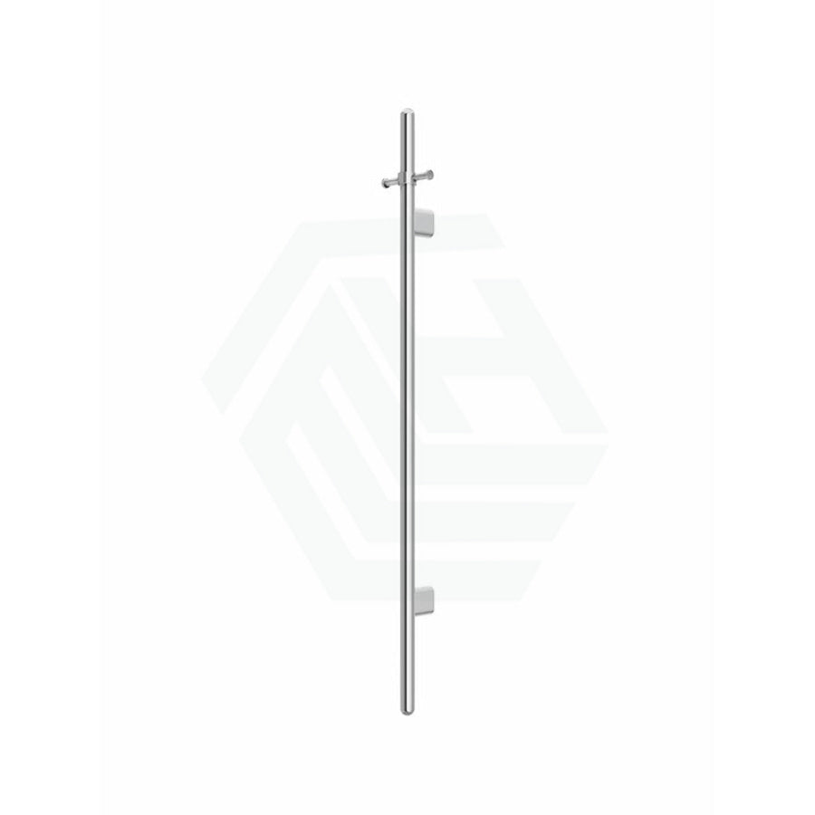 Meir 1000Mm Round Vertical Single Heated Towel Rail Variant Colour Available Polished Chrome Rails