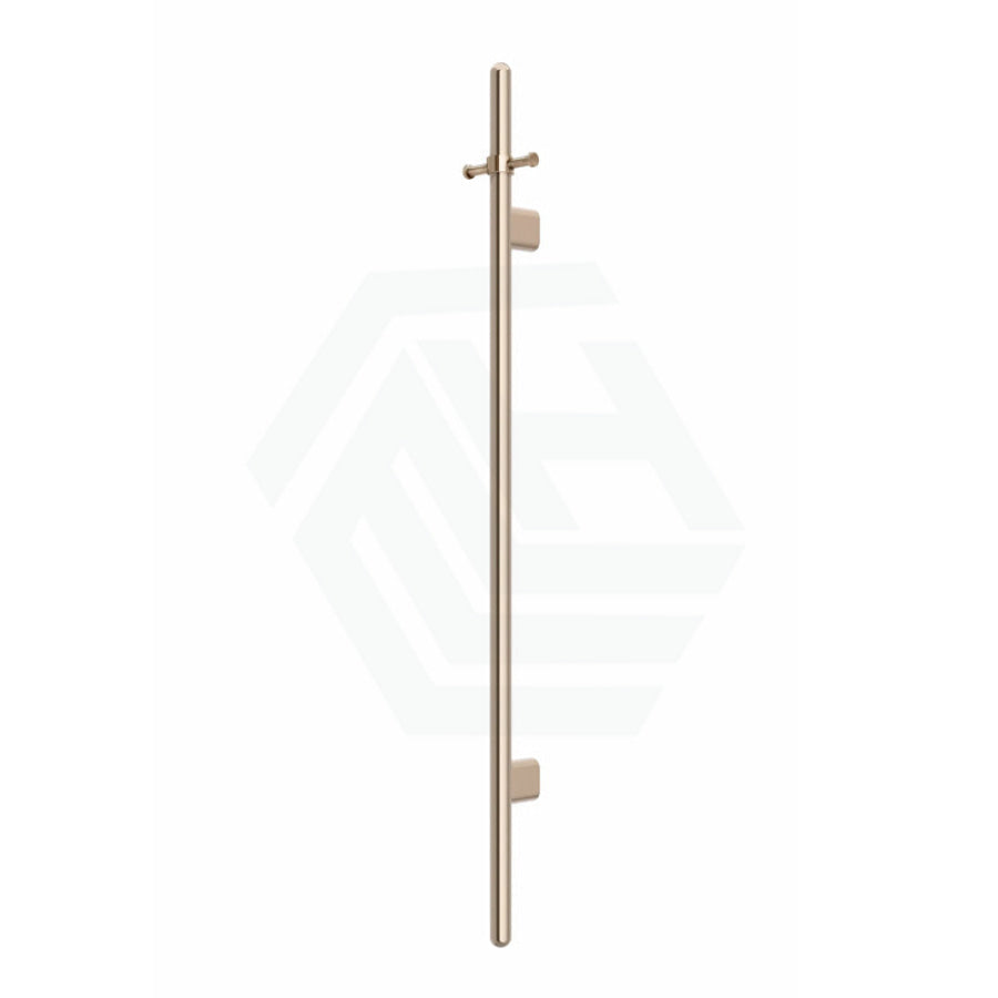 Meir 1000Mm Round Vertical Single Heated Towel Rail Variant Colour Available Champagne Rails