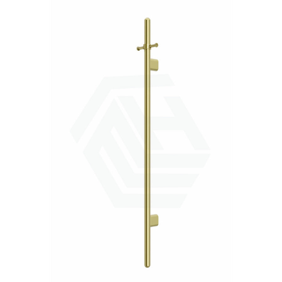 Meir 1000Mm Round Vertical Single Heated Towel Rail Variant Colour Available G#2(Gold) Rails