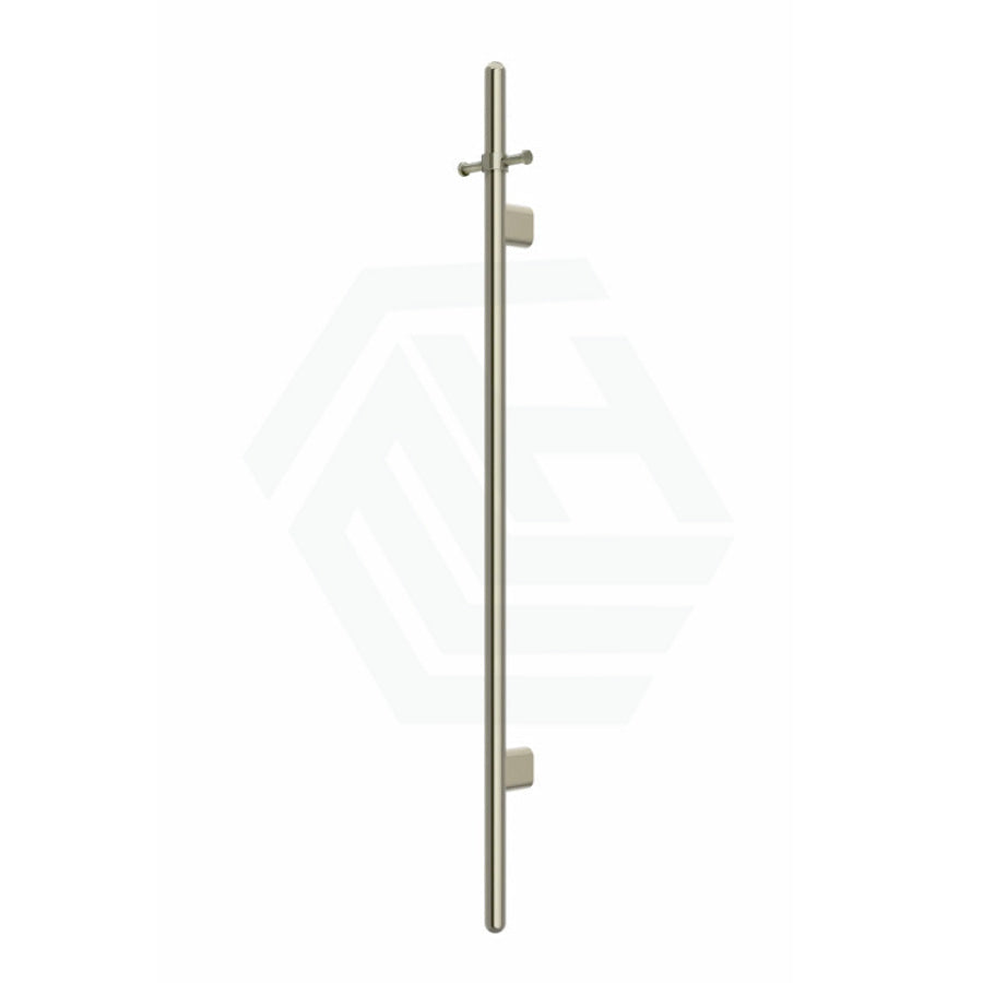 Meir 1000Mm Round Vertical Single Heated Towel Rail Variant Colour Available N#3(Nickel) Rails