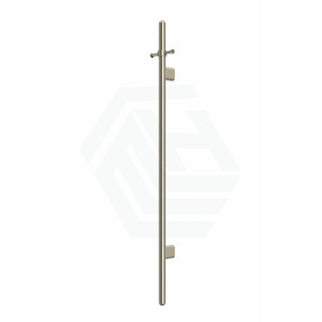 Meir 1000Mm Round Vertical Single Heated Towel Rail Variant Colour Available N#3(Nickel) Rails