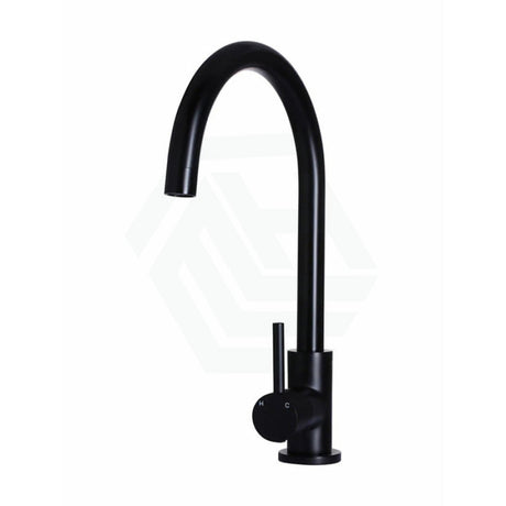 Meir Gooseneck Round 360 Degree Swivel Kitchen Mixer Tap Variant Colour Available Matt Black Sink