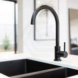 Meir Gooseneck Round 360 Degree Swivel Kitchen Mixer Tap Variant Colour Available Sink Mixers