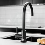 Meir Gooseneck Round 360 Degree Swivel Kitchen Mixer Tap Variant Colour Available Sink Mixers