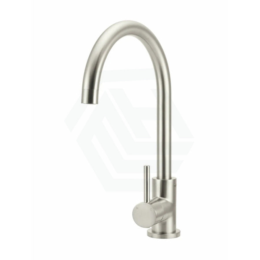 Meir Gooseneck Round 360 Degree Swivel Kitchen Mixer Tap Variant Colour Available N#3(Nickel) Sink