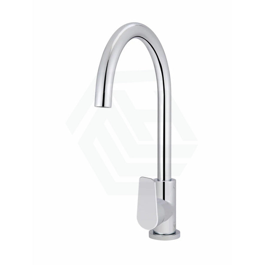 Meir Round Gooseneck 360 Degree Swivel Kitchen Mixer Tap With Paddle Handle Variant Colour