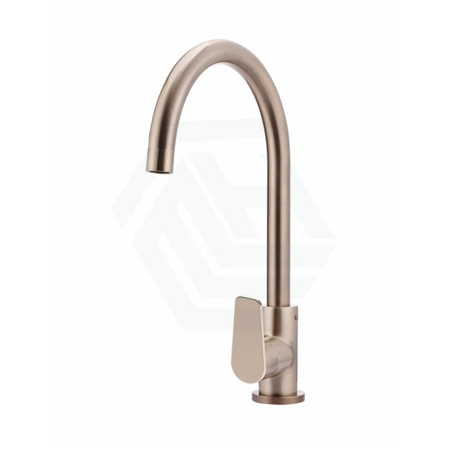 Meir Round Gooseneck 360 Degree Swivel Kitchen Mixer Tap With Paddle Handle Variant Colour