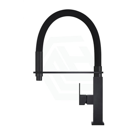 Meir Matt Black Square Flexible Kitchen Mixer Tap