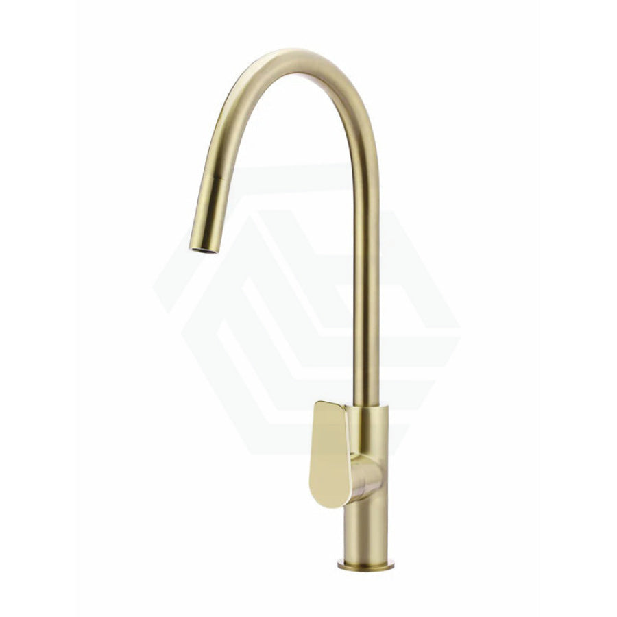 Meir Piccola Round Pull Out Kitchen Mixer Tap With Paddle Handle Variant Colour Available G#2(Gold)