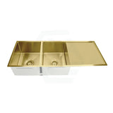 Meir Lavello 1160x440x230mm Stainless Steel Double Bowl Kitchen Sink with Drainboard Top/Flush/Under Mount Variant Colour Available