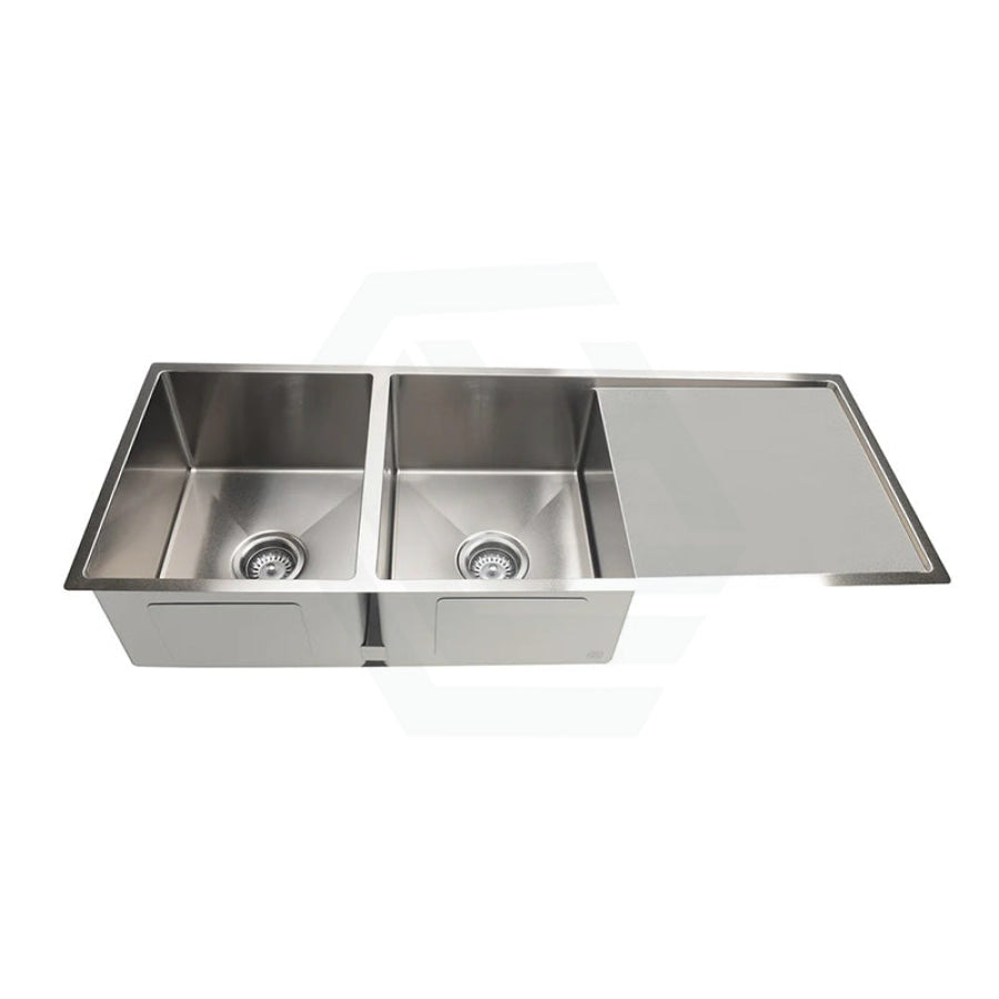 Meir Lavello 1160x440x230mm Stainless Steel Double Bowl Kitchen Sink with Drainboard Top/Flush/Under Mount Variant Colour Available