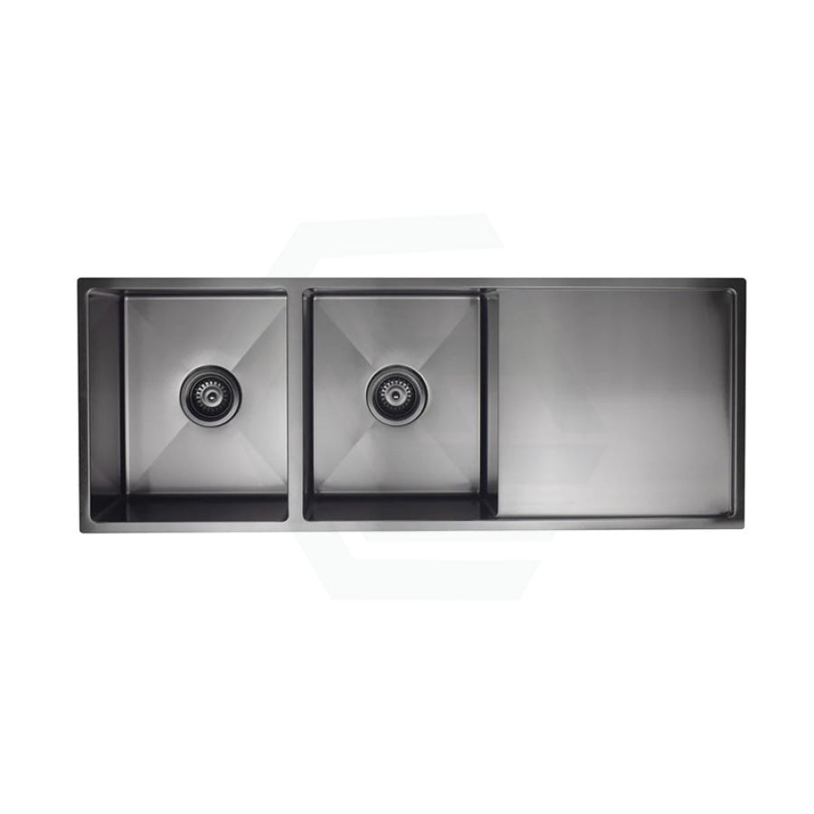 Meir Lavello 1160x440x230mm Stainless Steel Double Bowl Kitchen Sink with Drainboard Top/Flush/Under Mount Variant Colour Available