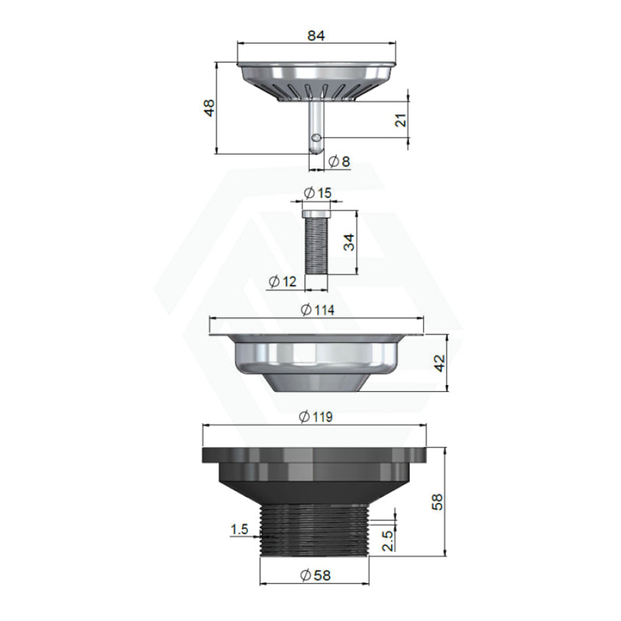 Meir Lavello 1160x440x230mm Stainless Steel Double Bowl Kitchen Sink with Drainboard Top/Flush/Under Mount Variant Colour Available