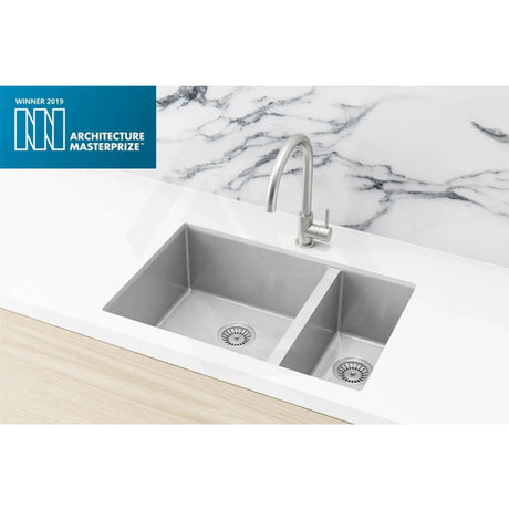 Meir Lavello 670x440x200mm Stainless Steel One & Half Bowl Kitchen Sink Top/Flush/Under Mount Variant Colour Available