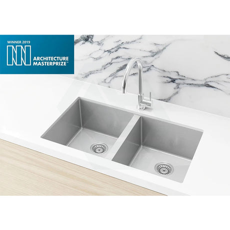 Meir Lavello 760x440x200mm Stainless Steel Double Bowl Kitchen Sink Top/Flush/Under Mount Variant Colour Available