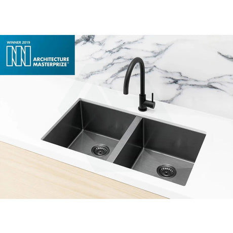 Meir Lavello 760x440x200mm Stainless Steel Double Bowl Kitchen Sink Top/Flush/Under Mount Variant Colour Available