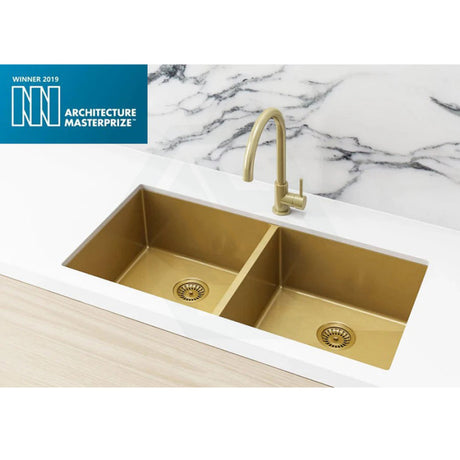 Meir 860x440x200mm Stainless Steel Double Bowl Kitchen Sink Top/Flush/Under Mount Variant Colour Available