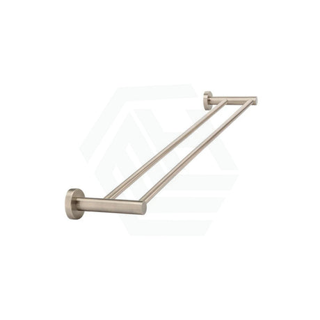 Meir 600/900Mm Round Solid Brass Double Towel Rail Variant Colour Available Champagne / 600Mm Rails