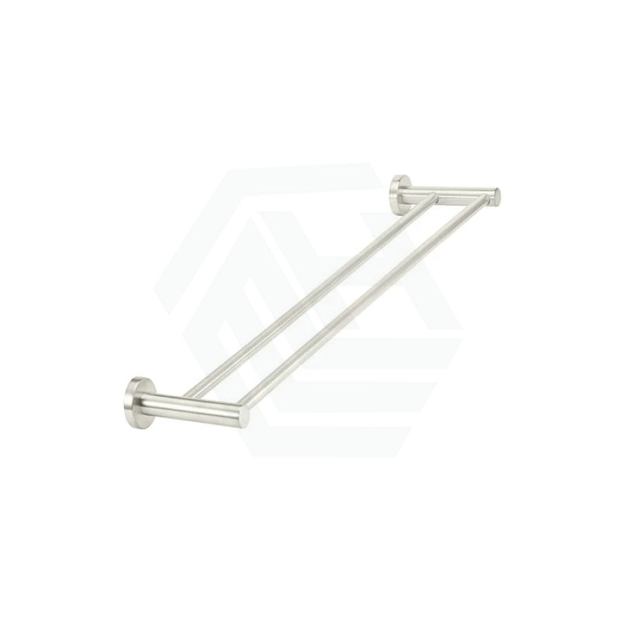 Meir 600/900Mm Round Solid Brass Double Towel Rail Variant Colour Available N#3(Nickel) / 600Mm