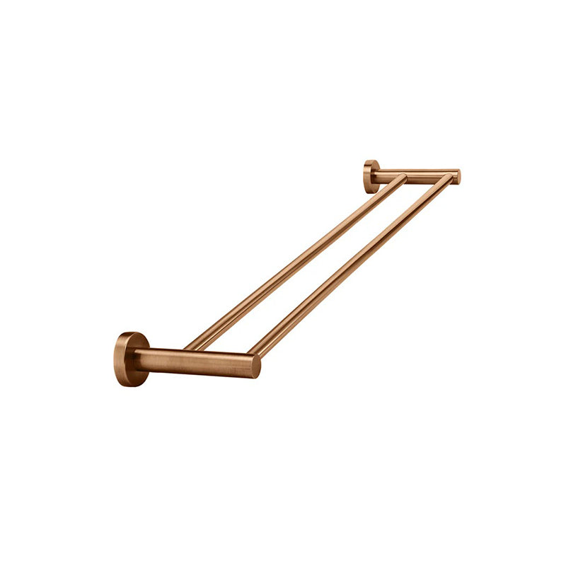 Meir 600/900mm Round Solid Brass Double Towel Rail Variant Colour Available